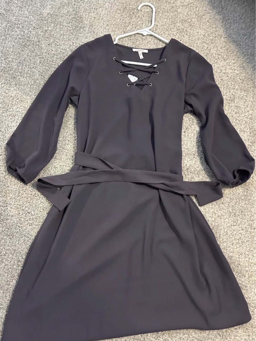 Maurices Dark Purple Belted Dress - Picture 2 of 3